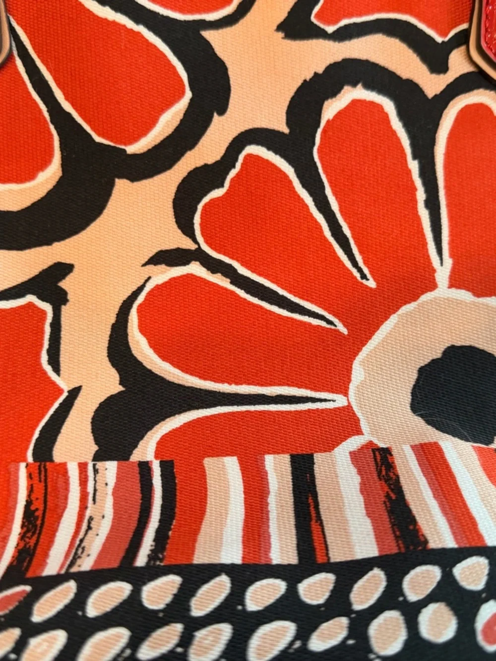 Coach No 25123 Poppy Orange Floral Scarf Tote Satchel - Picture 4 of 14
